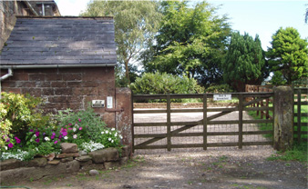 low rigg farm b&b garden gate entrance